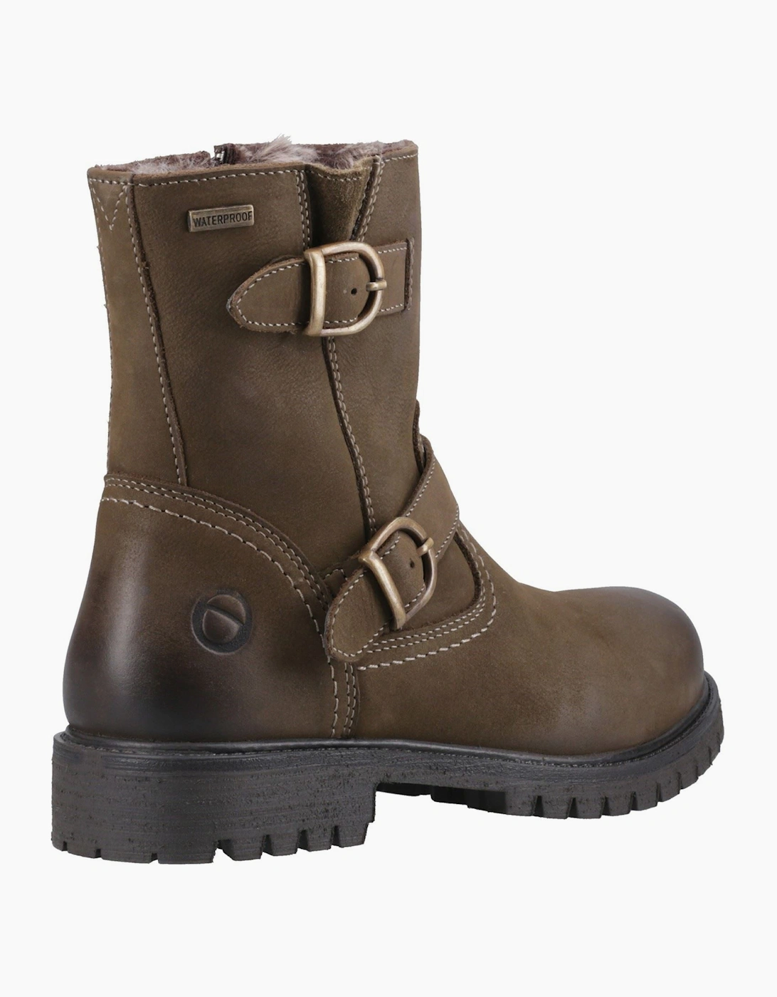 Cotswold Tetbury Leather Women's Olive Heeled Ankle Boots
