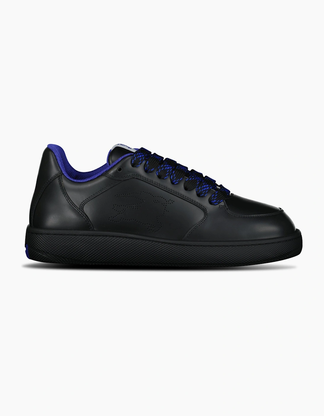 Burberry Leather Padded Trainers in Black & Blue