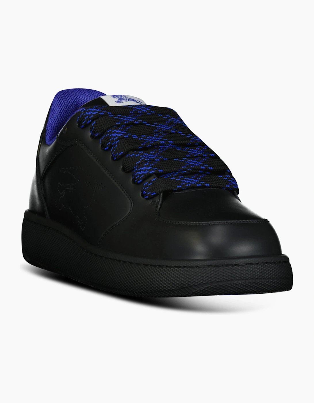Burberry Leather Padded Trainers in Black & Blue