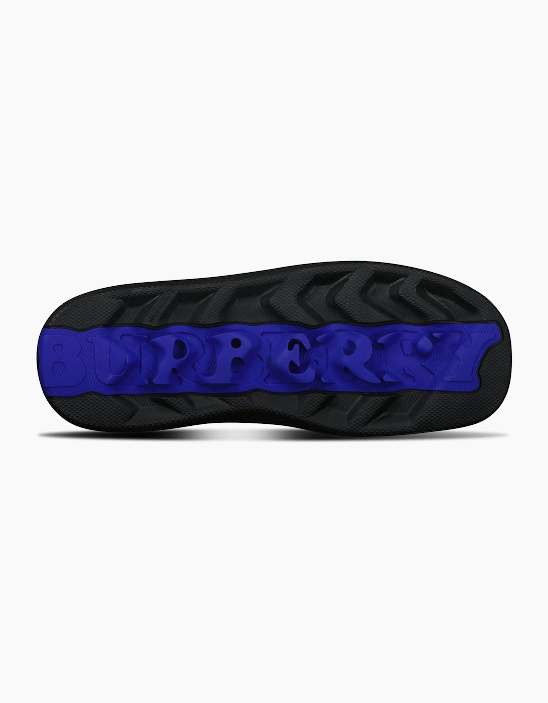 Burberry Leather Padded Trainers in Black & Blue