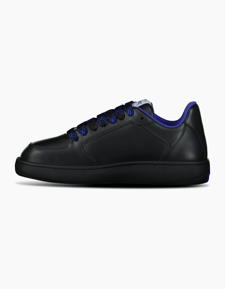 Burberry Leather Padded Trainers in Black & Blue