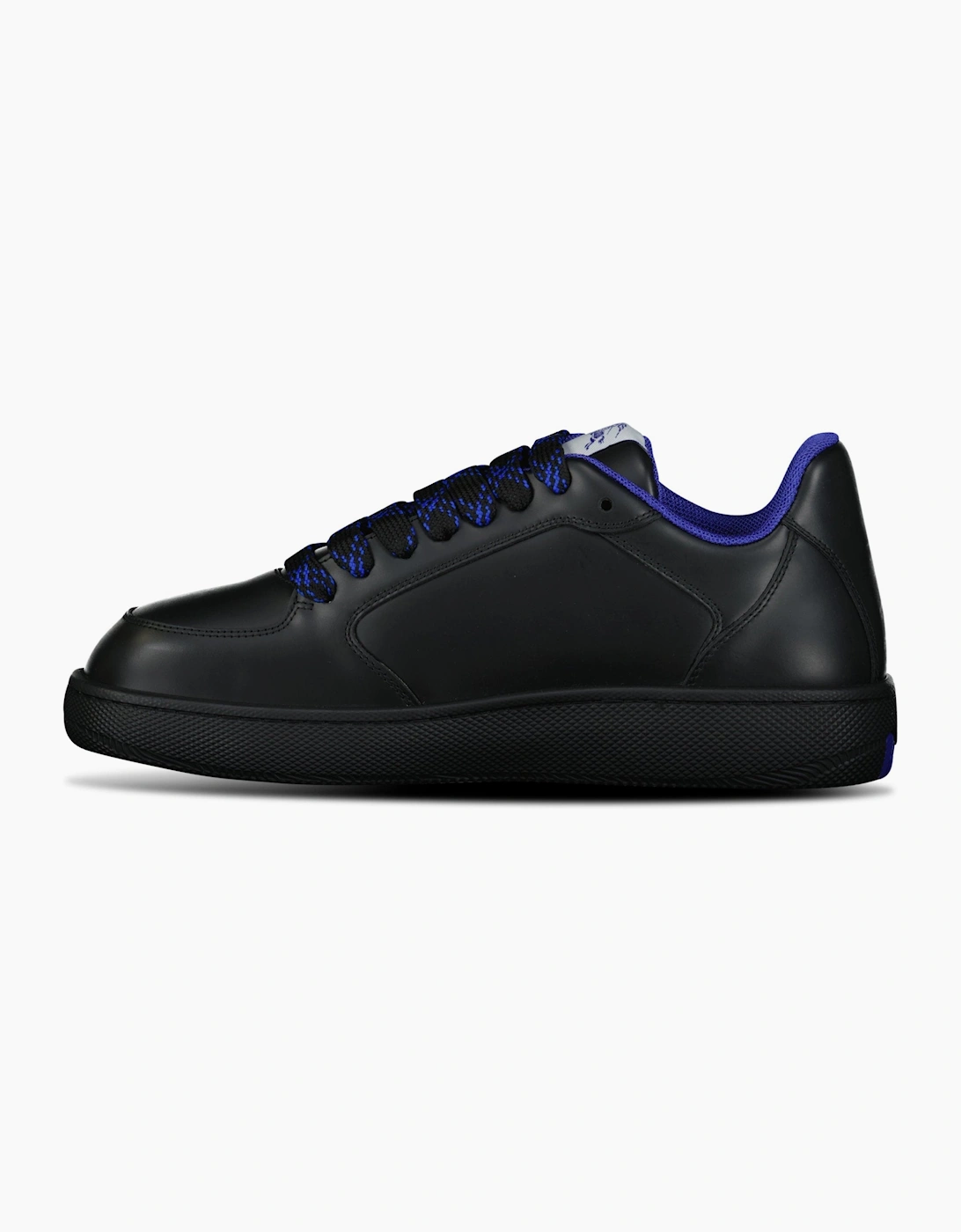 Burberry Leather Padded Trainers in Black & Blue
