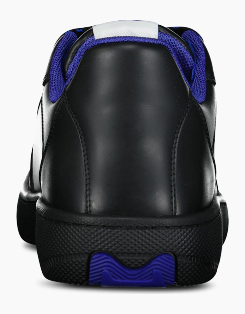 Burberry Leather Padded Trainers in Black & Blue