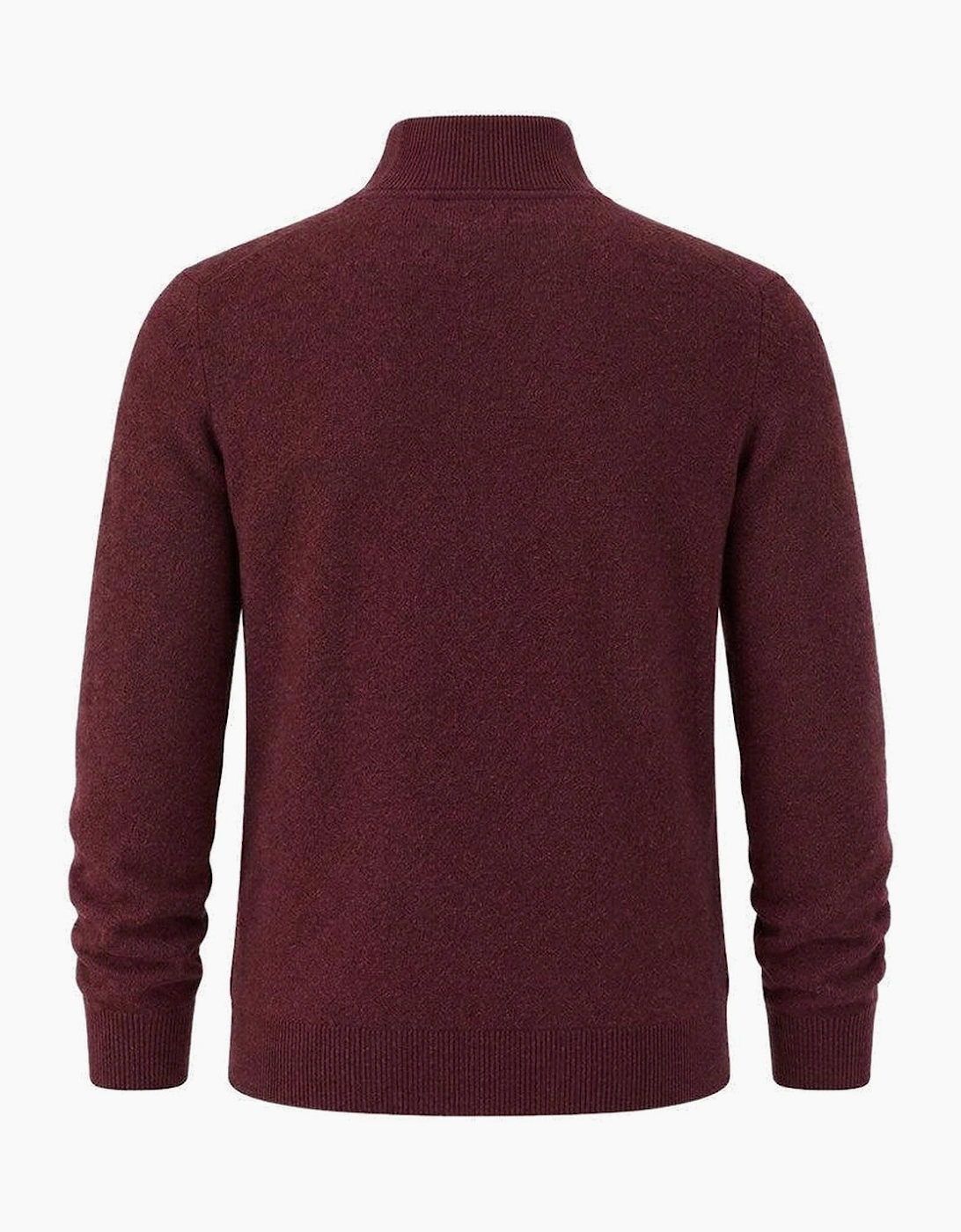 Lyle & Scott Lambswool Blend Quarter Zip Jumper Beetroot Marl