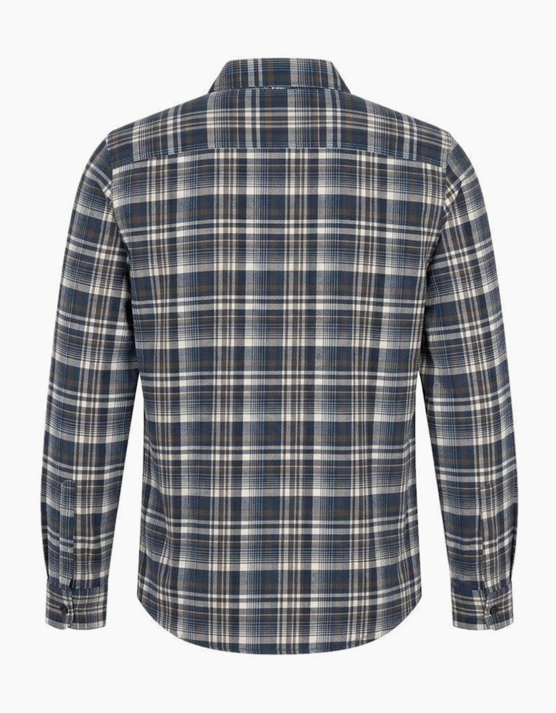 Lyle & Scott L/S Brushed Check Shirt Aegean Blue