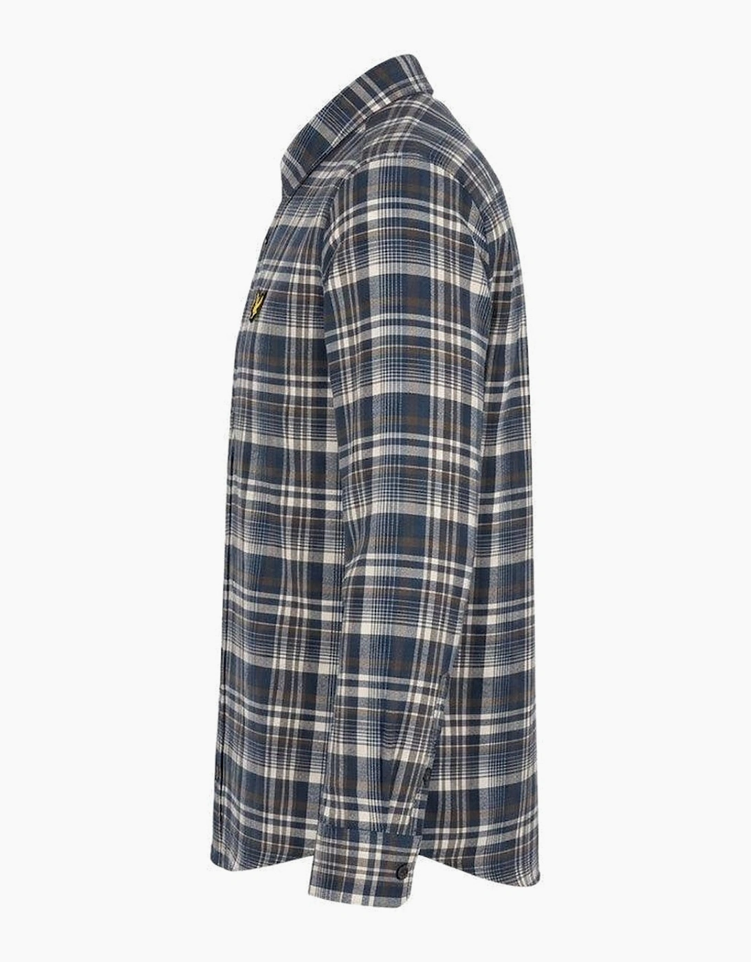 Lyle & Scott L/S Brushed Check Shirt Aegean Blue