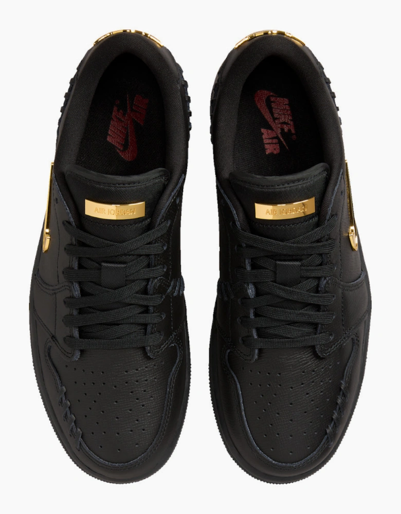 Nike Air Jordan 1 Low Method of Make Women's Black Metallic Gold Trainers