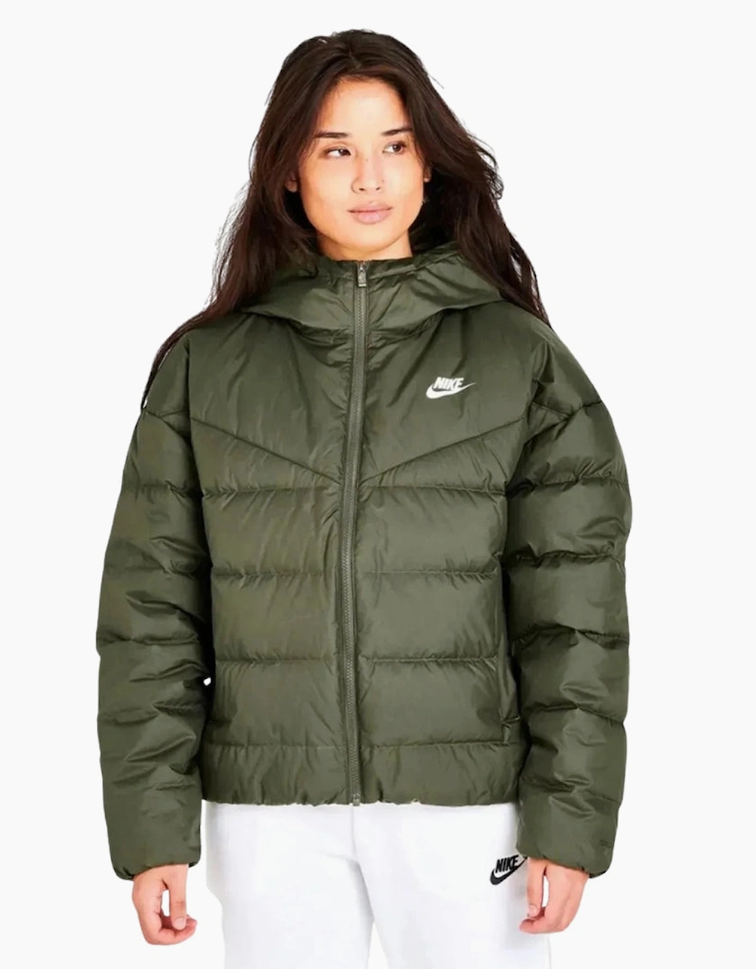Nike Storm Fit Loose Downfill Khaki Puffer Jacket