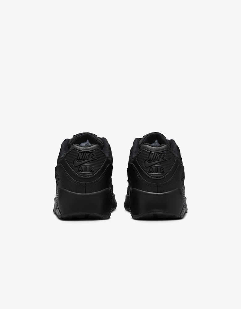Nike Air Max 90 GS Triple Black Trainers