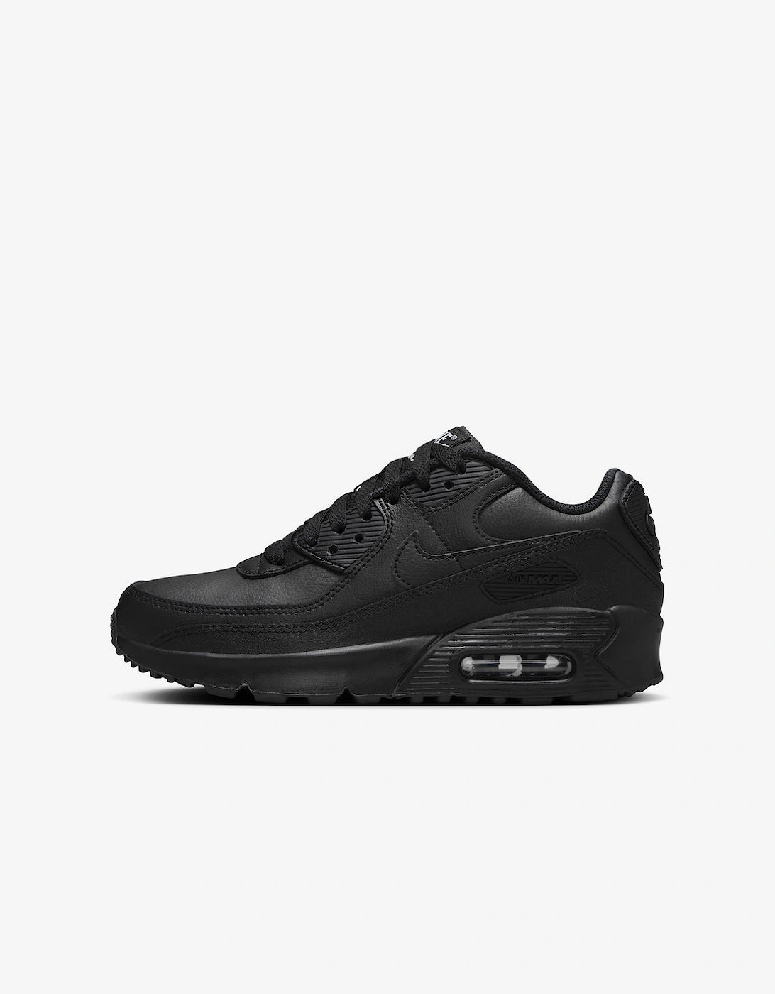 Nike Air Max 90 GS Triple Black Trainers
