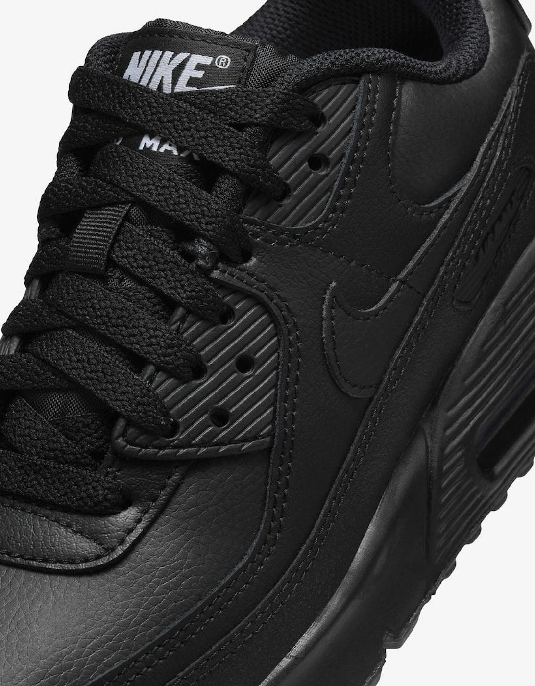 Nike Air Max 90 GS Triple Black Trainers