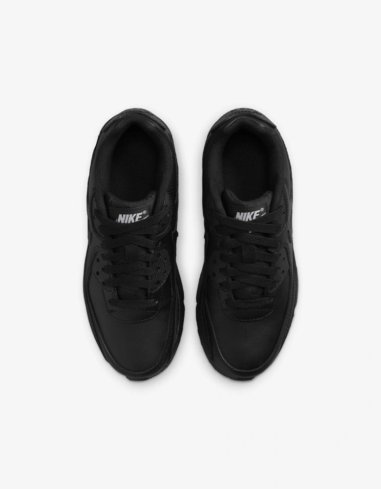 Nike Air Max 90 GS Triple Black Trainers