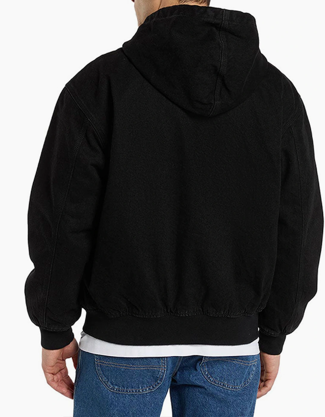 Dickies Hilham Hooded Lined Denim Jacket Bomber - Black DK0A89FBBLK1