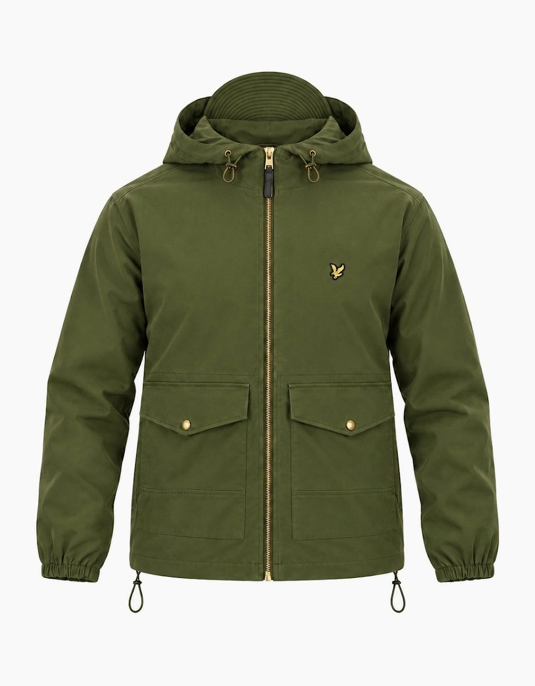 Lyle & Scott Waxed Hooded Utility Jacket True Olive