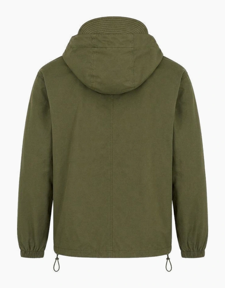 Lyle & Scott Waxed Hooded Utility Jacket True Olive
