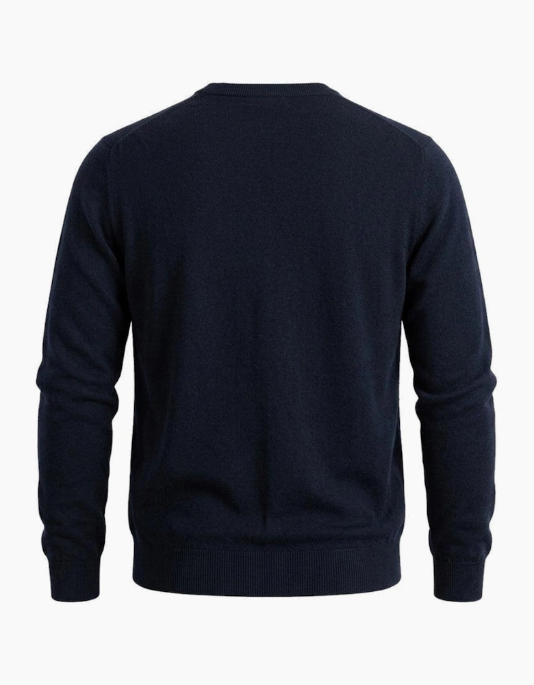 Lyle & Scott Cotton Merino Crew Neck Jumper Dark Navy