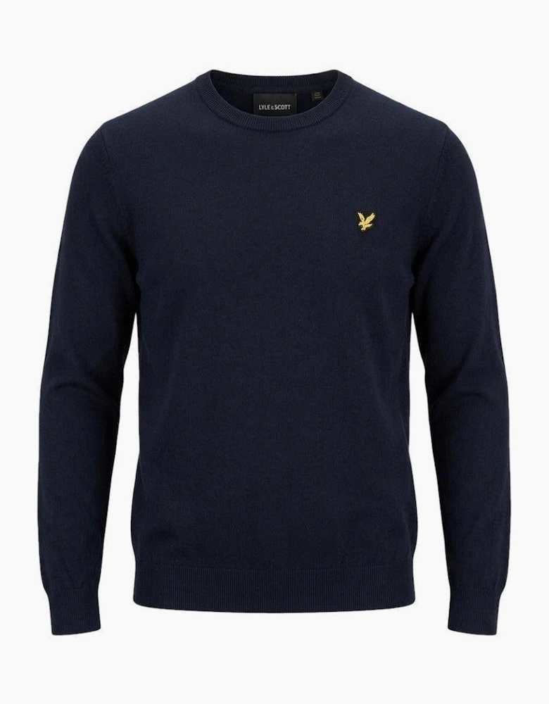 Lyle & Scott Cotton Merino Crew Neck Jumper Dark Navy