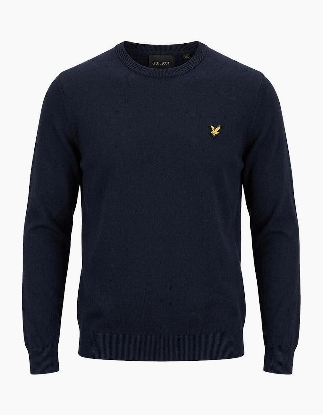 Lyle & Scott Cotton Merino Crew Neck Jumper Dark Navy