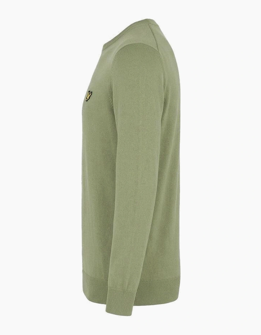 Lyle & Scott Cotton Merino Crew Neck Jumper Smoke Olive