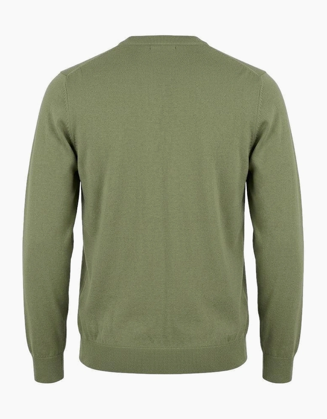 Lyle & Scott Cotton Merino Crew Neck Jumper Smoke Olive