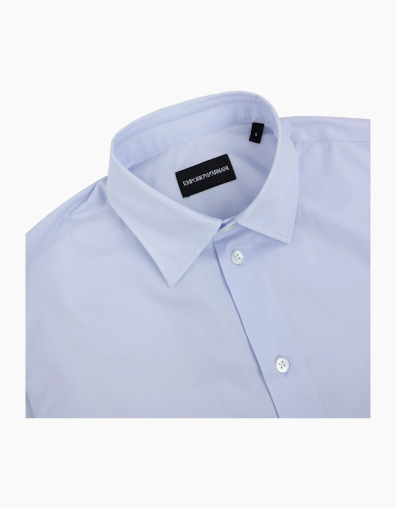Emporio Armani Long Sleeve Cotton Shirt BLUE