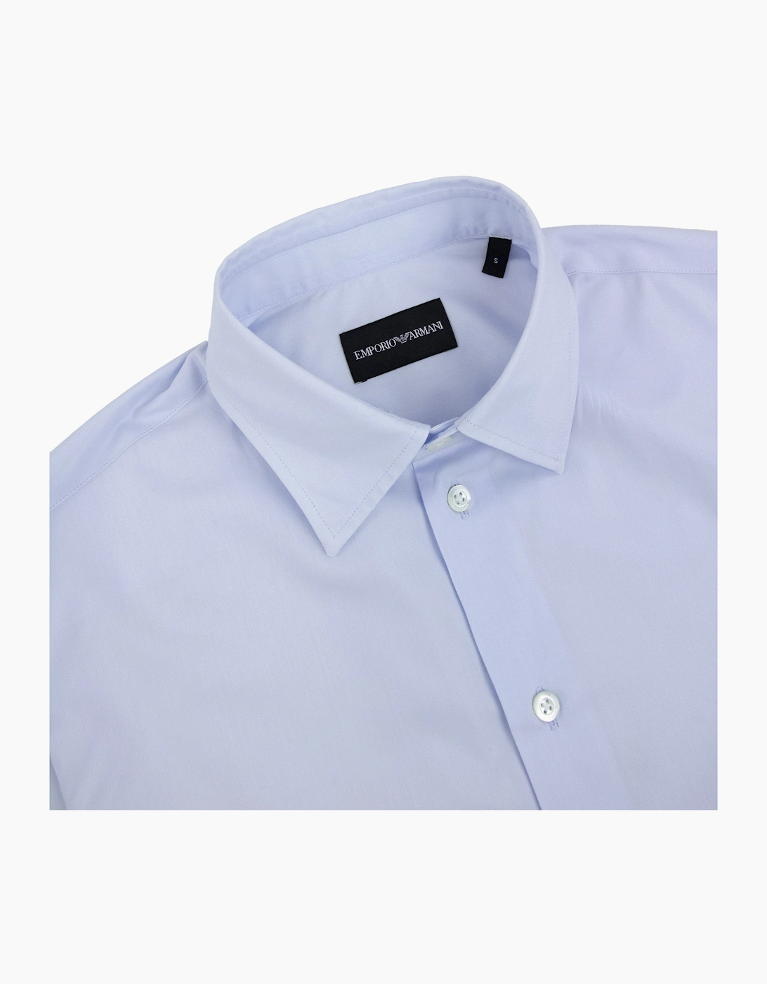 Emporio Armani Long Sleeve Cotton Shirt BLUE