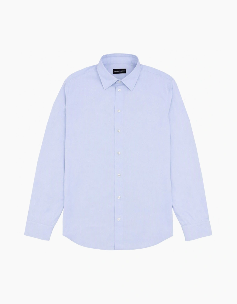 Emporio Armani Long Sleeve Cotton Shirt BLUE