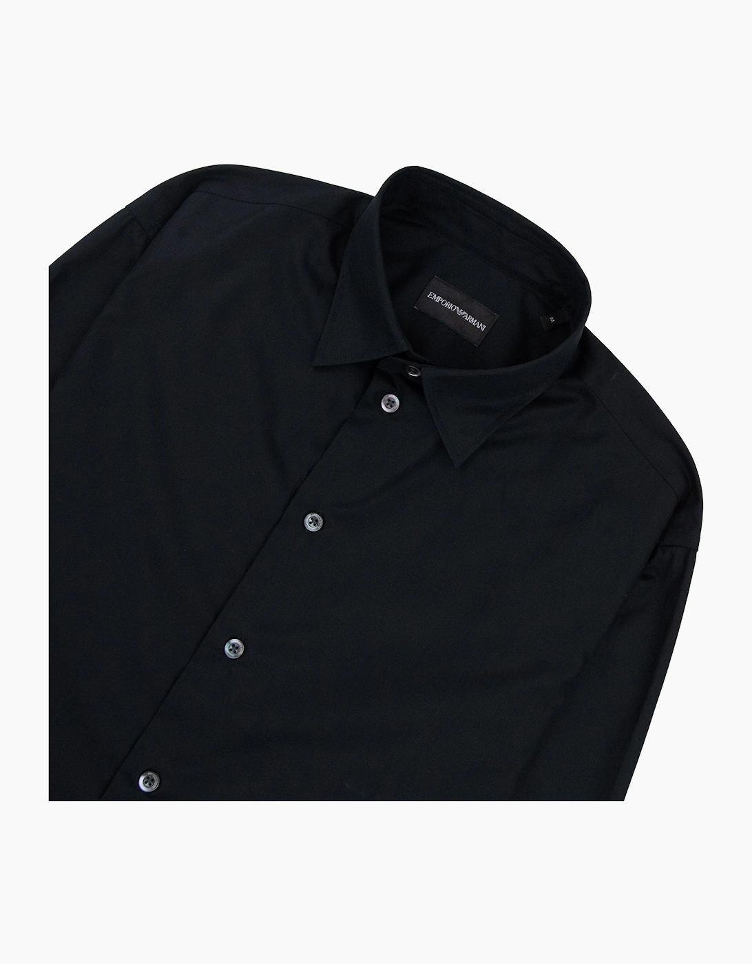 Emporio Armani Long Sleeve Cotton Shirt BLACK