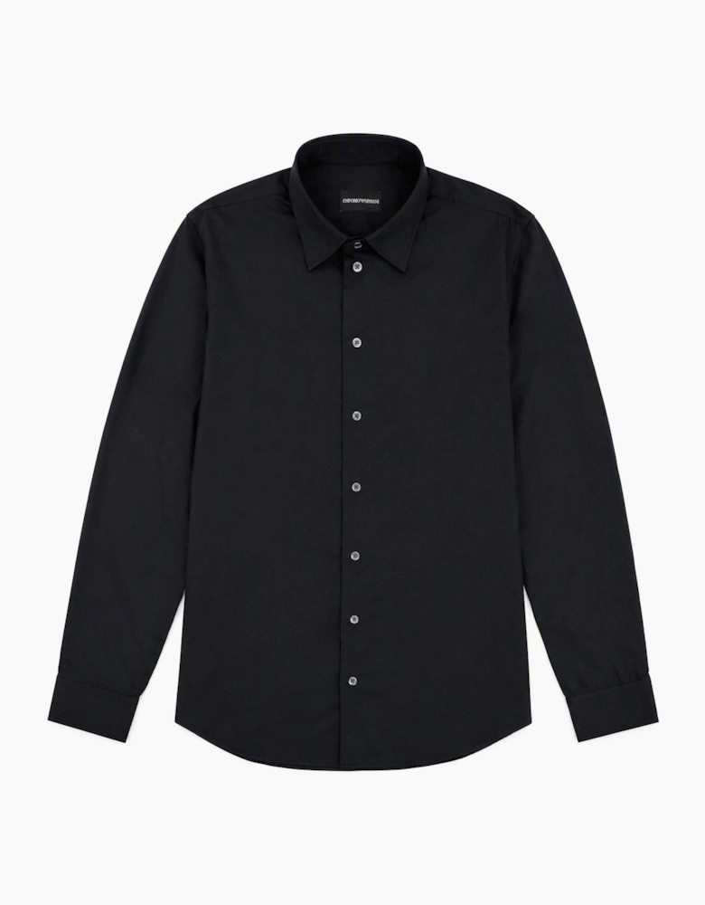 Emporio Armani Long Sleeve Cotton Shirt BLACK