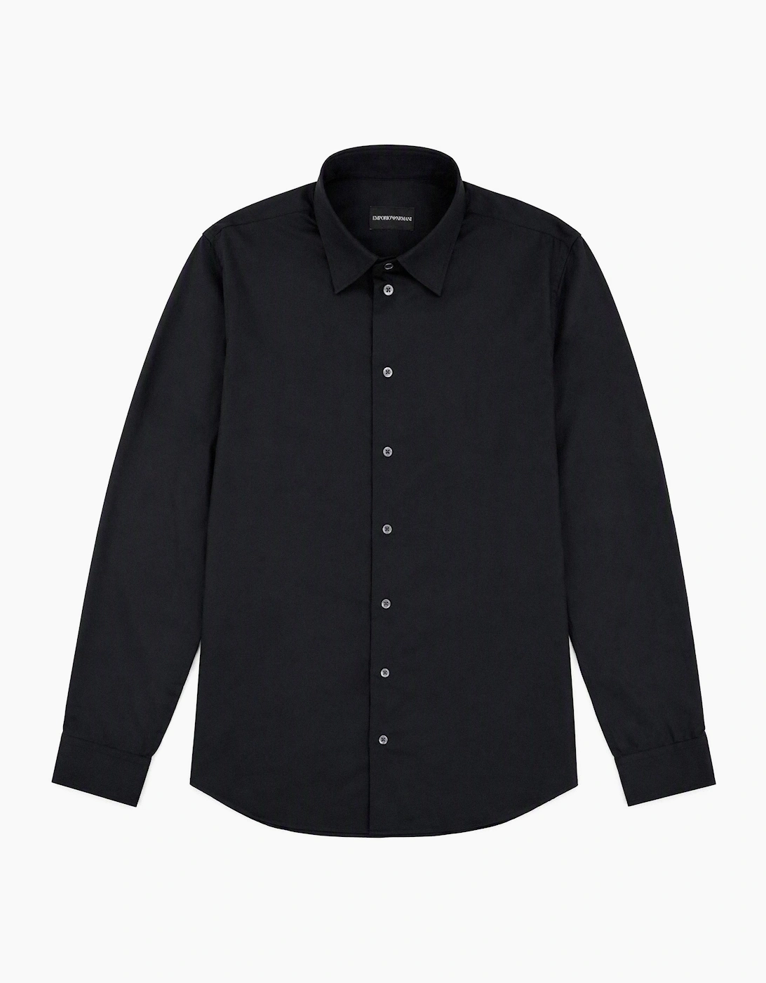 Emporio Armani Long Sleeve Cotton Shirt BLACK