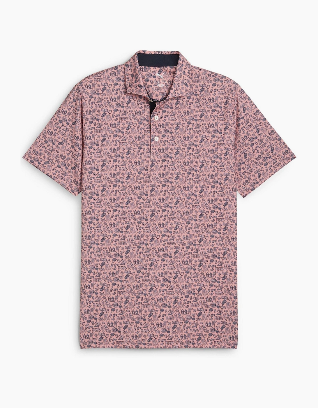 Mens Mattr Peach Stand Polo Shirt