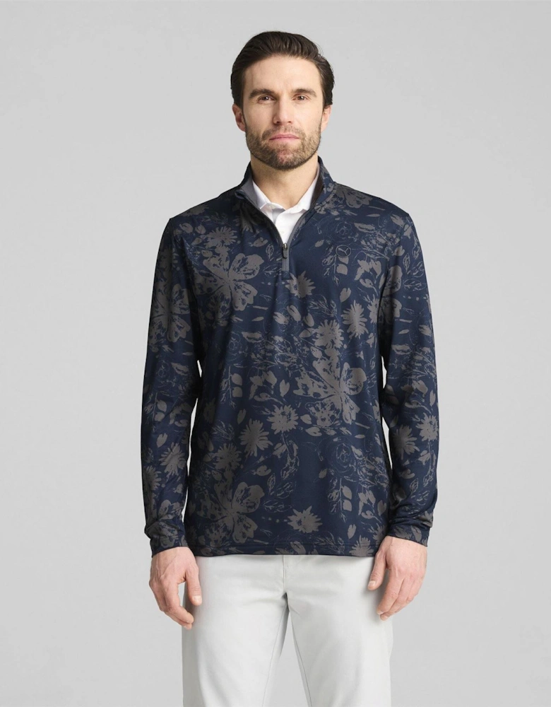Mens Pure 2.0 Rose Quarter Zip Jumper
