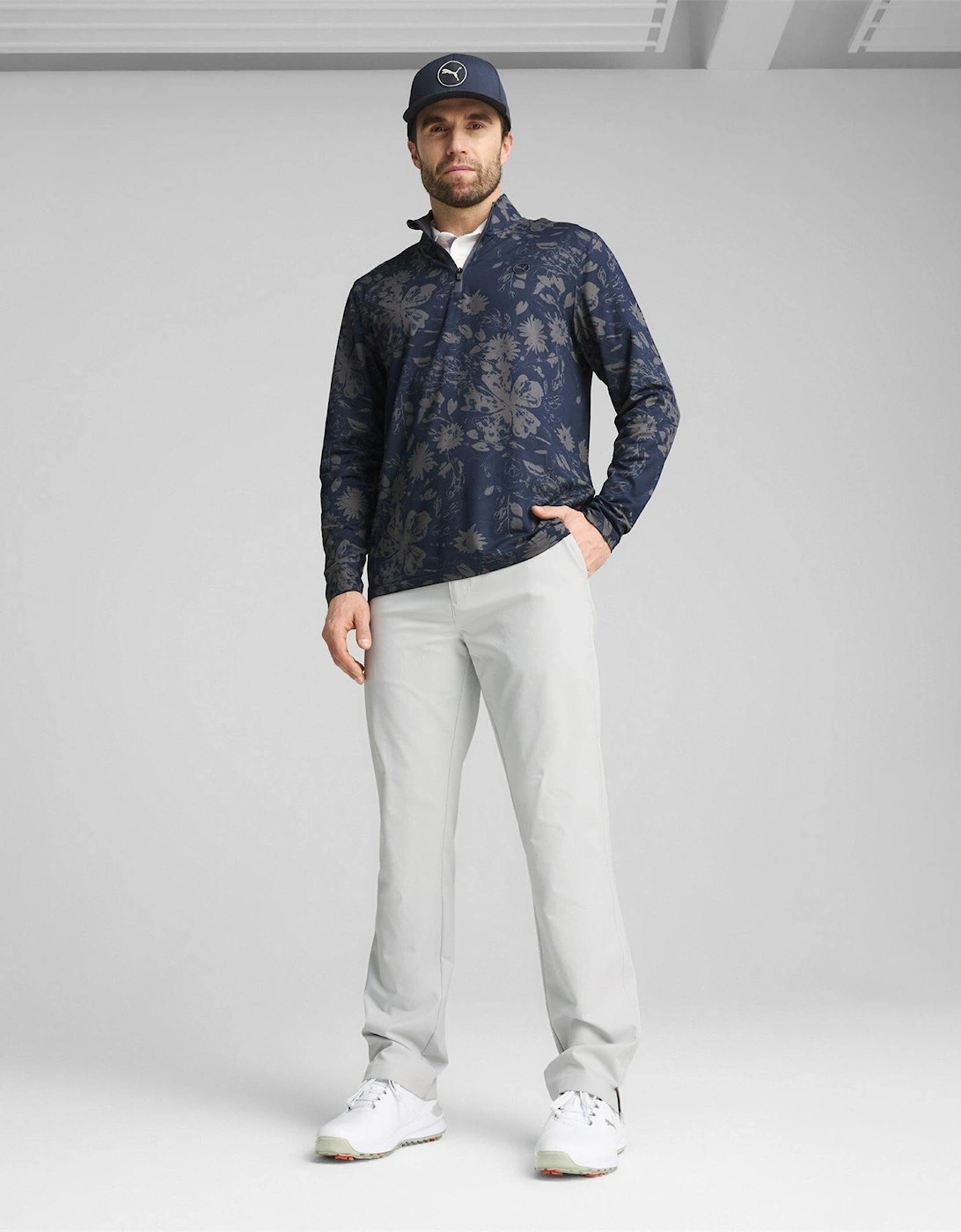 Mens Pure 2.0 Rose Quarter Zip Jumper
