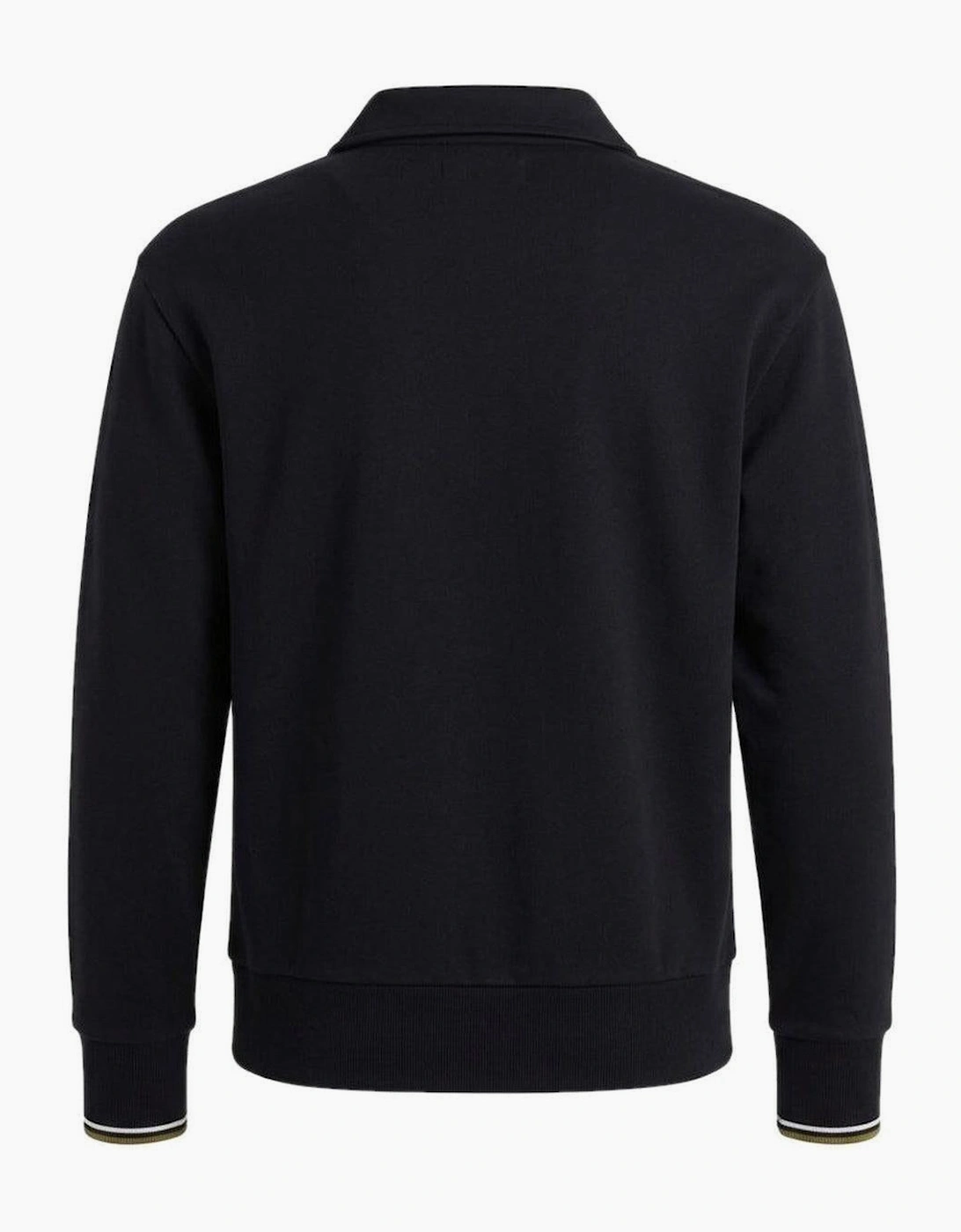 Fred Perry Half Zip Collared Sweatshirt Black