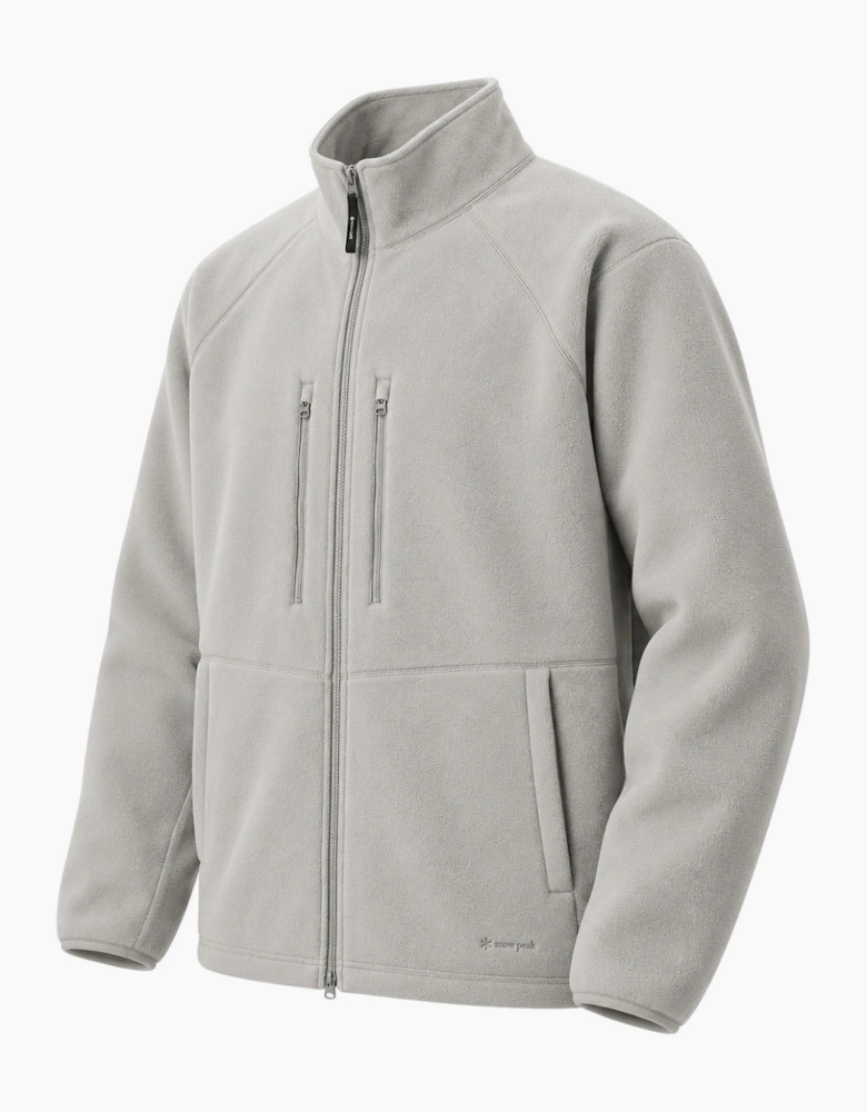 Snow Peak Water-Repellent Fleece Jacket Light Grey