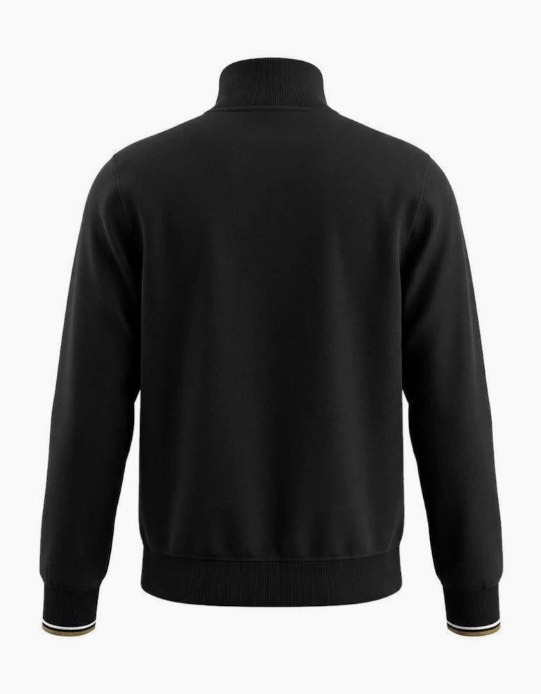 Fred Perry Half Zip Sweatshirt Black/Snow White/Bronze