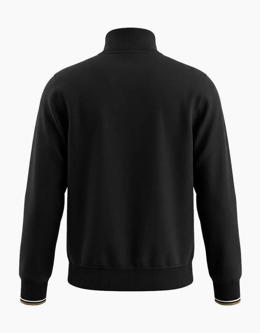 Fred Perry Half Zip Sweatshirt Black/Snow White/Bronze