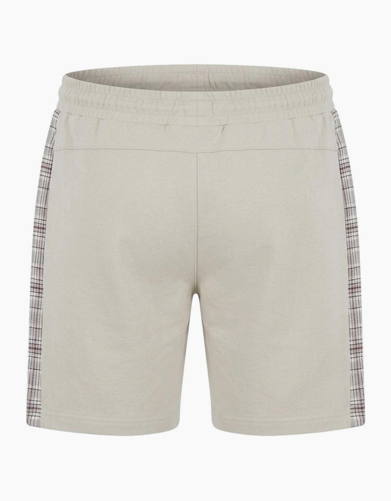Lyle & Scott Check Panelled Sweat Shorts Cove