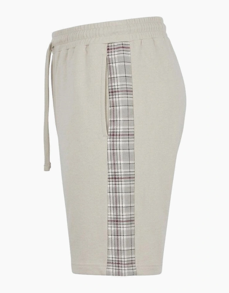 Lyle & Scott Check Panelled Sweat Shorts Cove