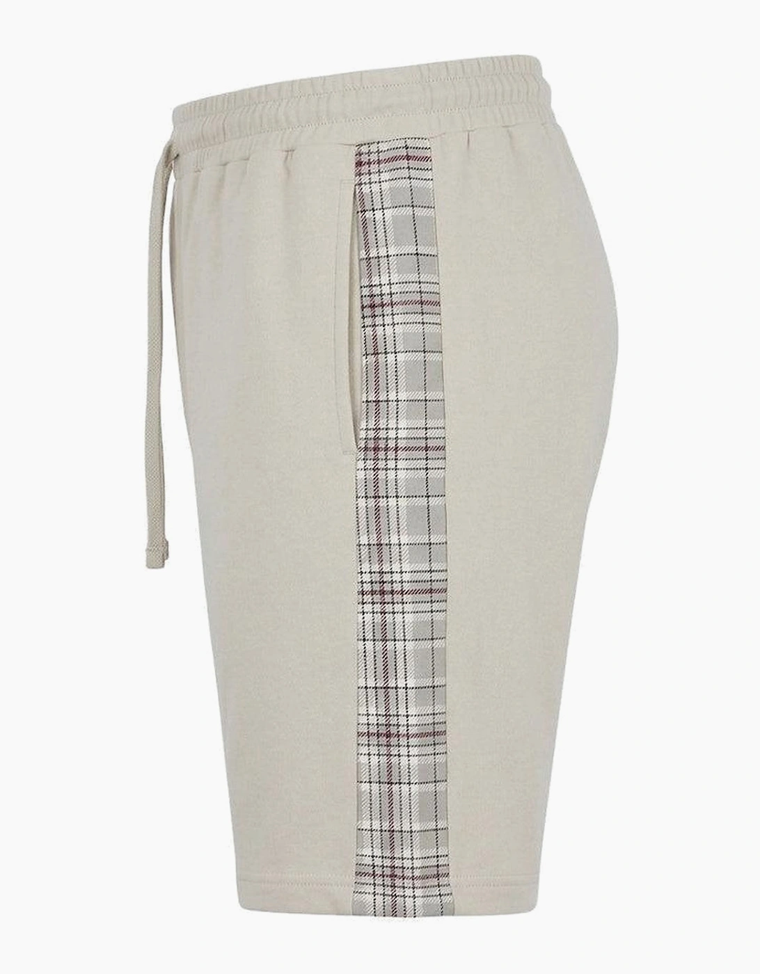 Lyle & Scott Check Panelled Sweat Shorts Cove