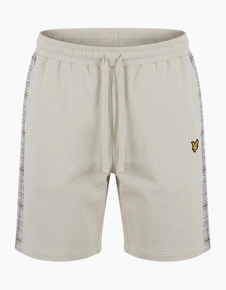 Lyle & Scott Check Panelled Sweat Shorts Cove