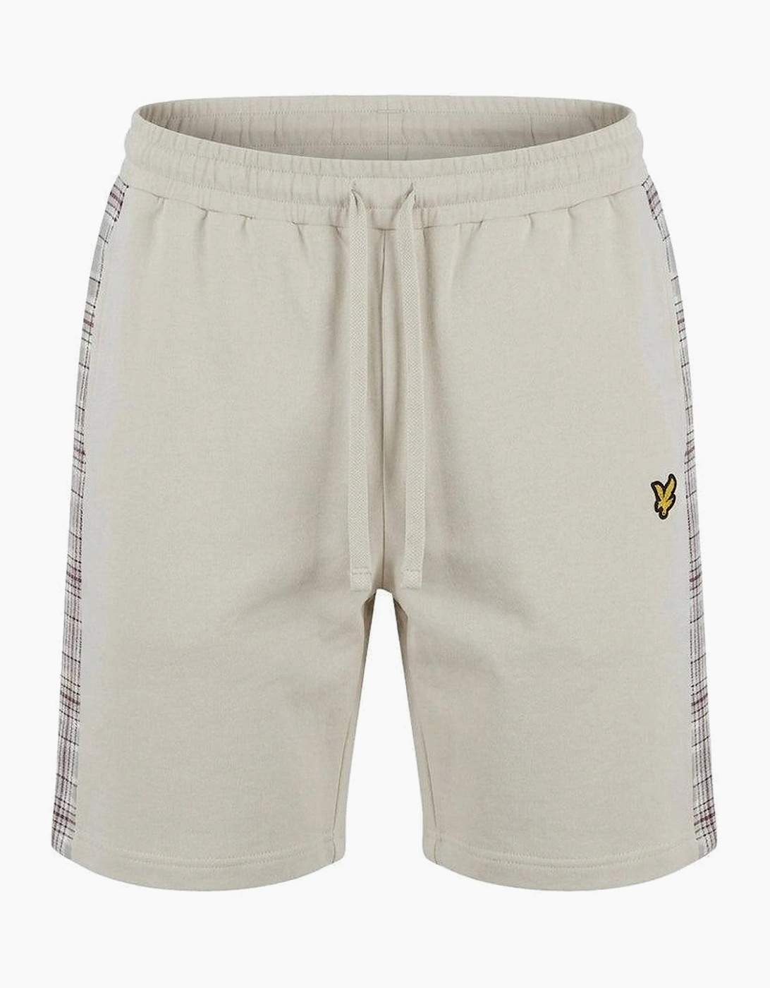 Lyle & Scott Check Panelled Sweat Shorts Cove