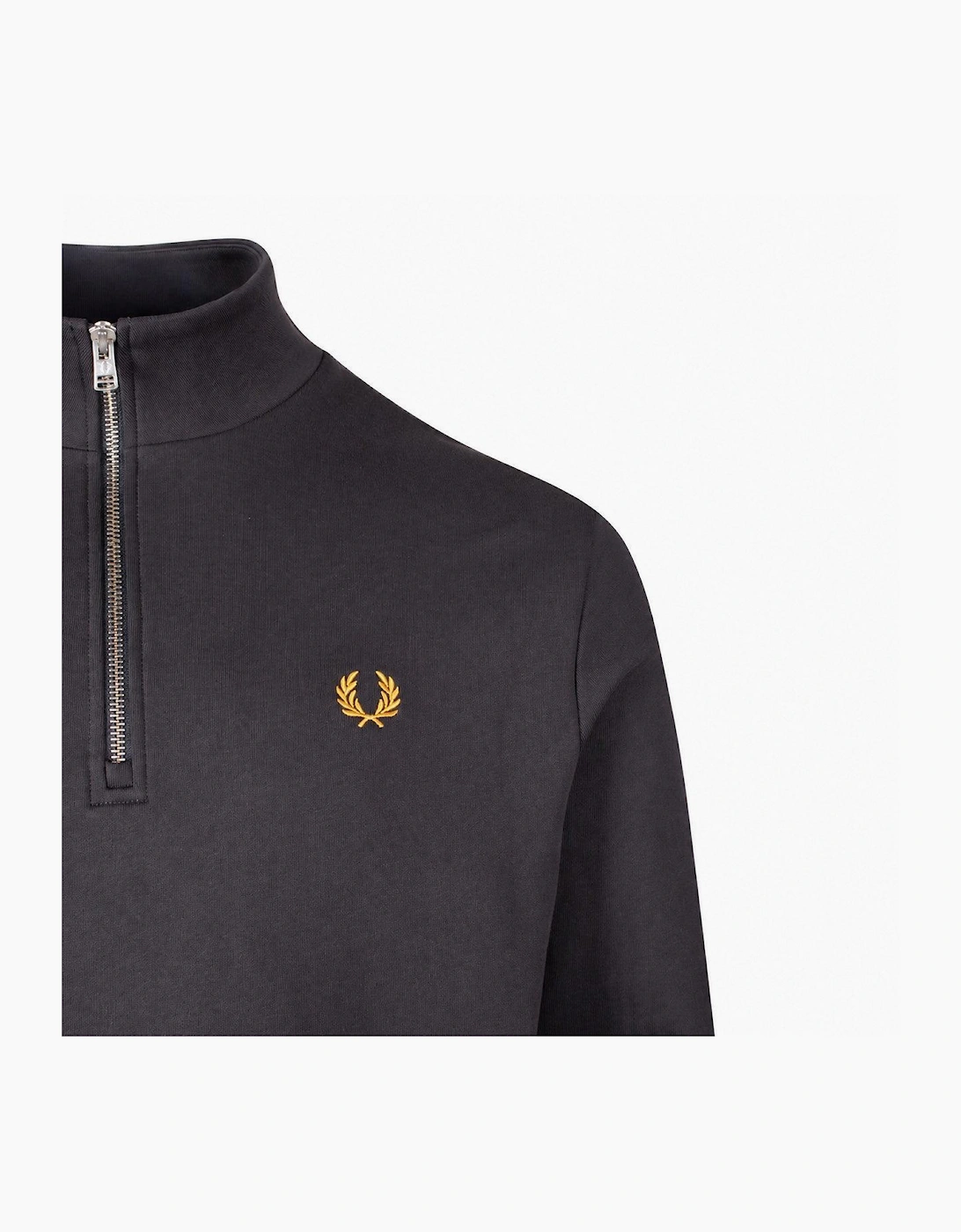 Fred Perry Half Zip Sweatshirt Anchor Grey/Golden