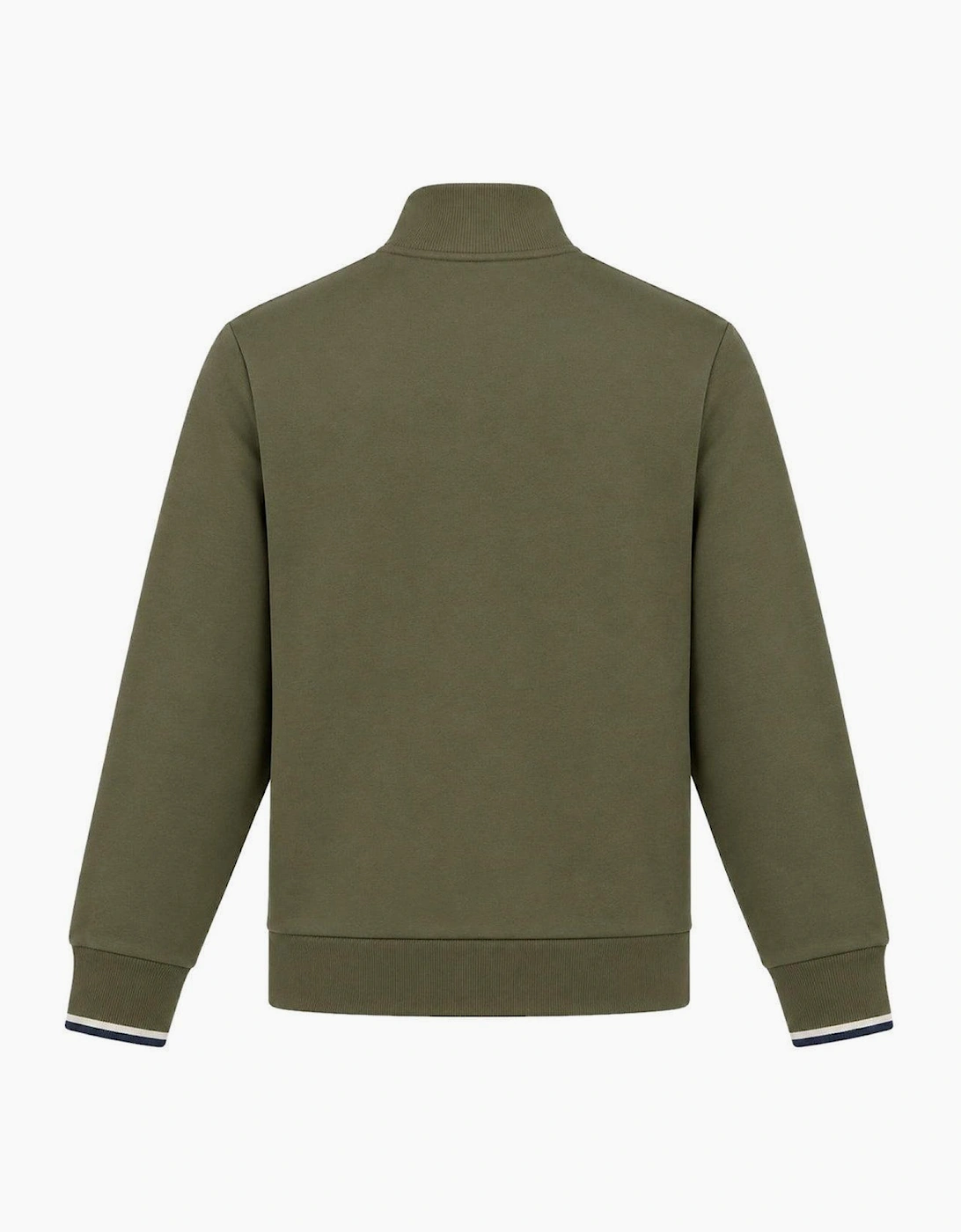 Fred Perry Half Zip Sweatshirt Laurel Wreath Green/Slate/Navy