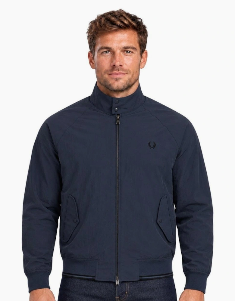 Fred Perry Crinkle Harrington Jacket Dark Airforce