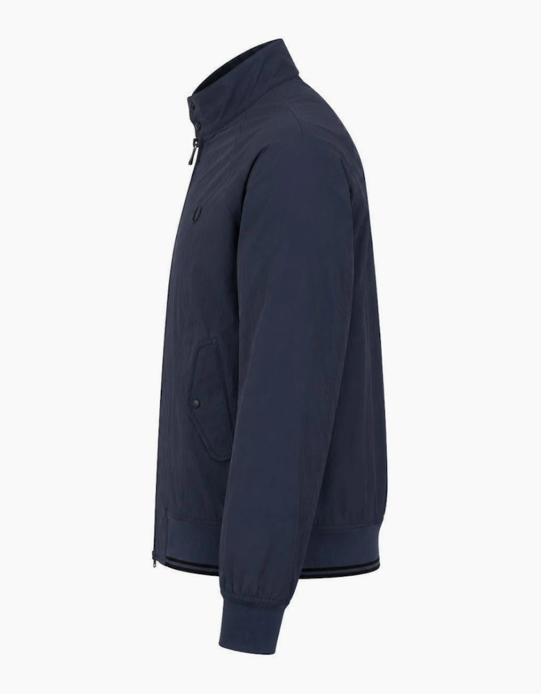 Fred Perry Crinkle Harrington Jacket Dark Airforce