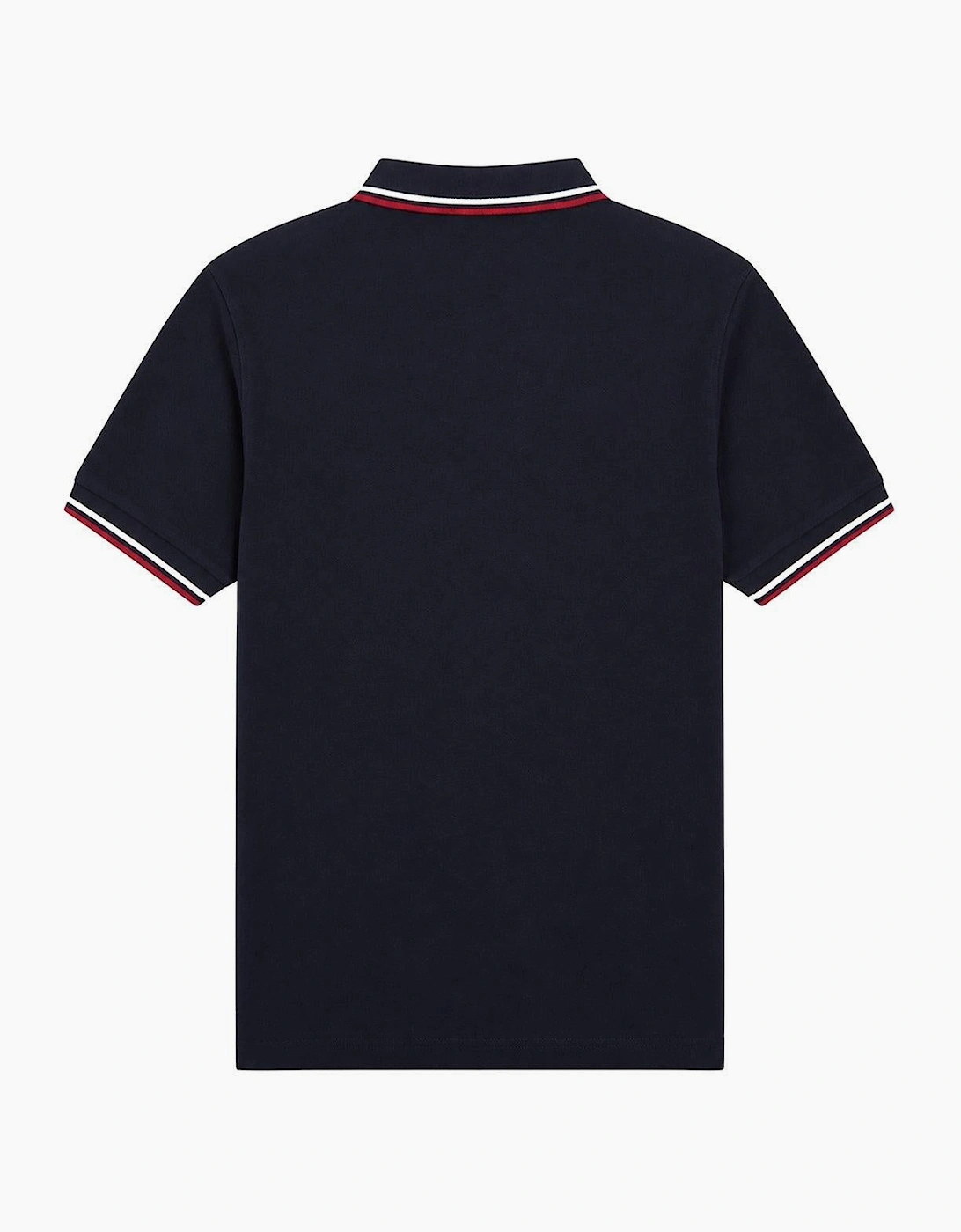 Fred Perry Twin Tipped Polo Shirt Navy/Snow White/Burnt Red