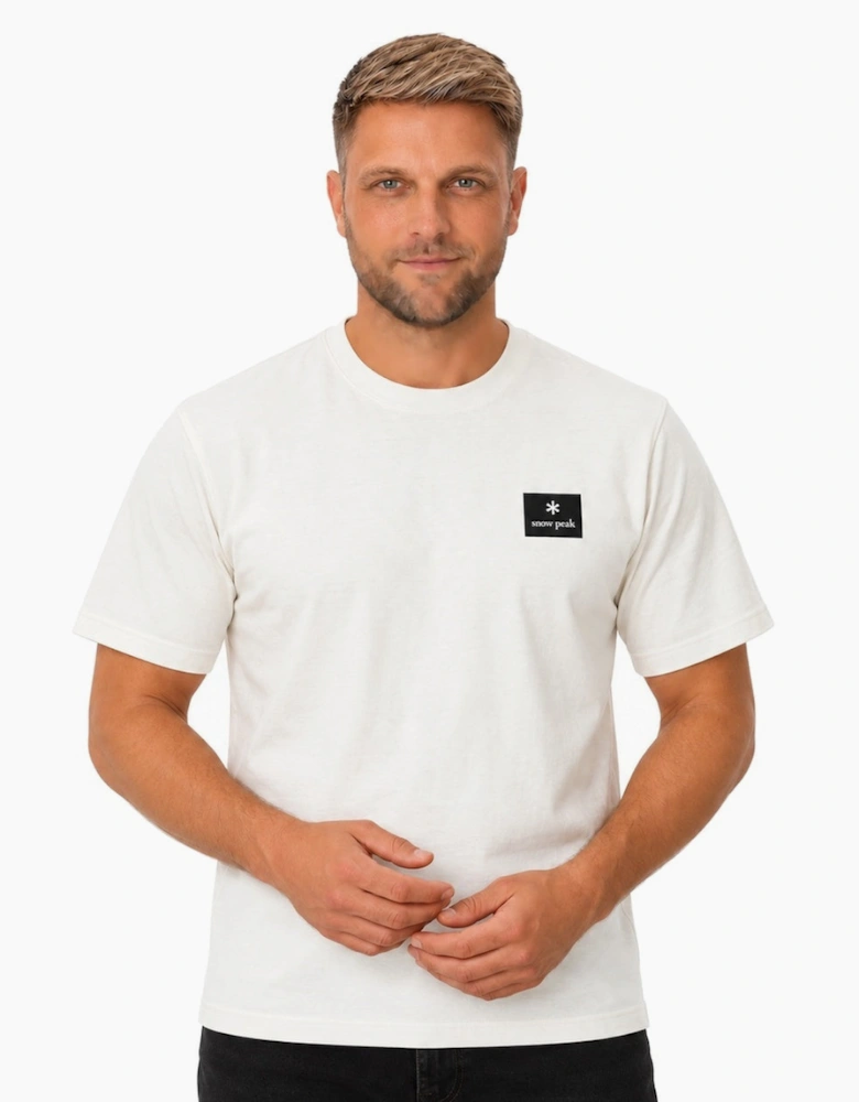 Snow Peak Square Logo T-Shirt Off White