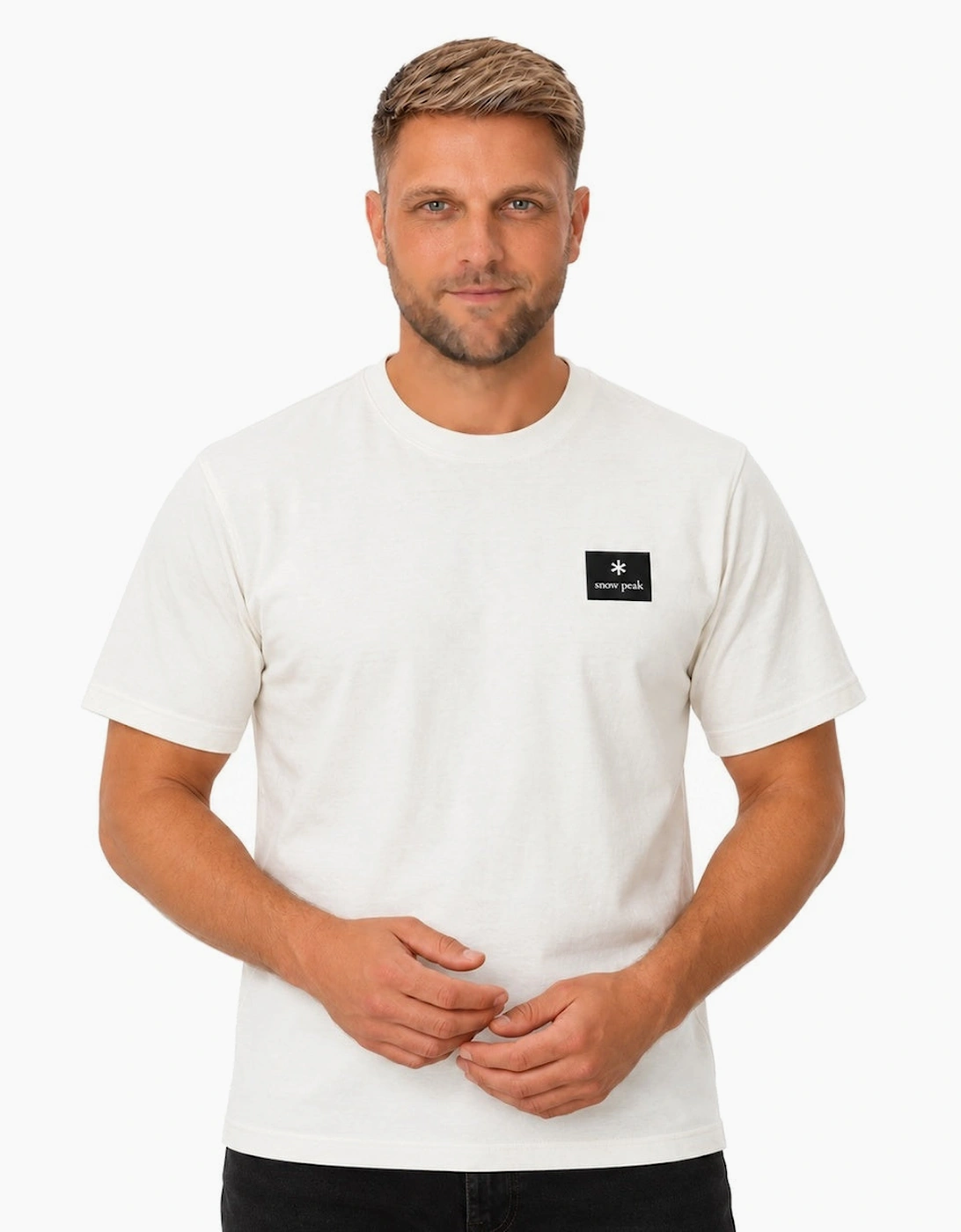 Snow Peak Square Logo T-Shirt Off White