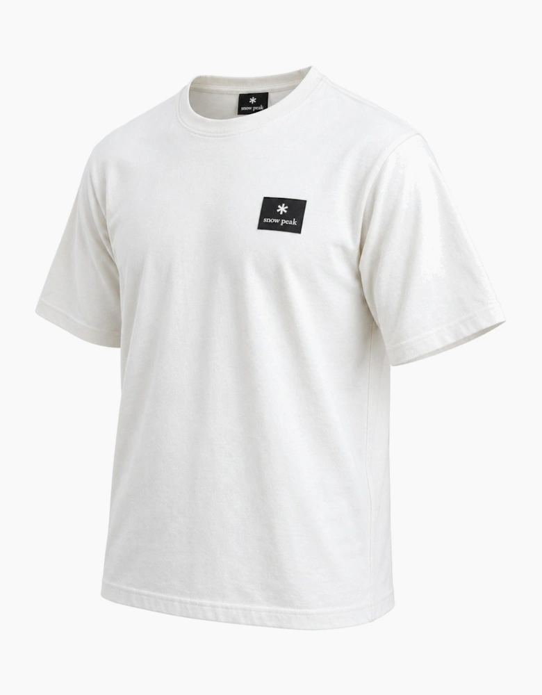 Snow Peak Square Logo T-Shirt Off White